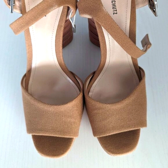 SCHUTZ Jane canvas platform sandals - Picture 3 of 4